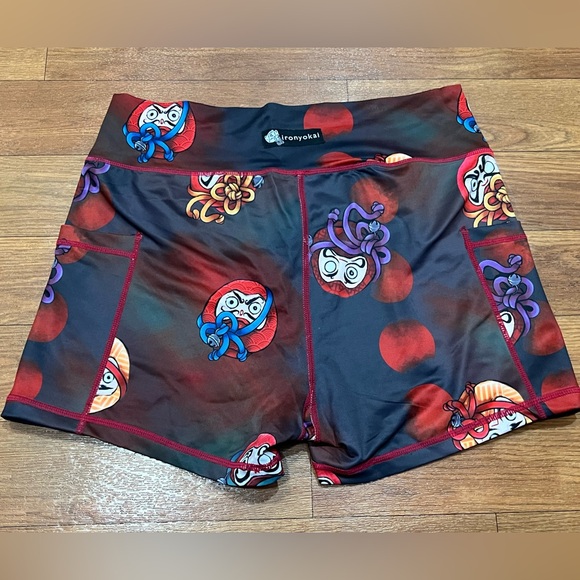 Iron Yokai Daruma V Cut Athletic Shorts Womens Size 2XL IRONYAKAI - Picture 5 of 5